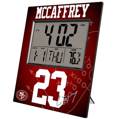 Keyscaper Christian McCaffrey San Francisco 49ers Digital Desk & Wall Clock