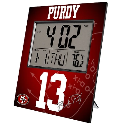 Keyscaper Brock Purdy San Francisco 49ers Digital Desk & Wall Clock