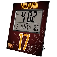 Keyscaper Terry McLaurin Washington Commanders Digital Desk & Wall Clock