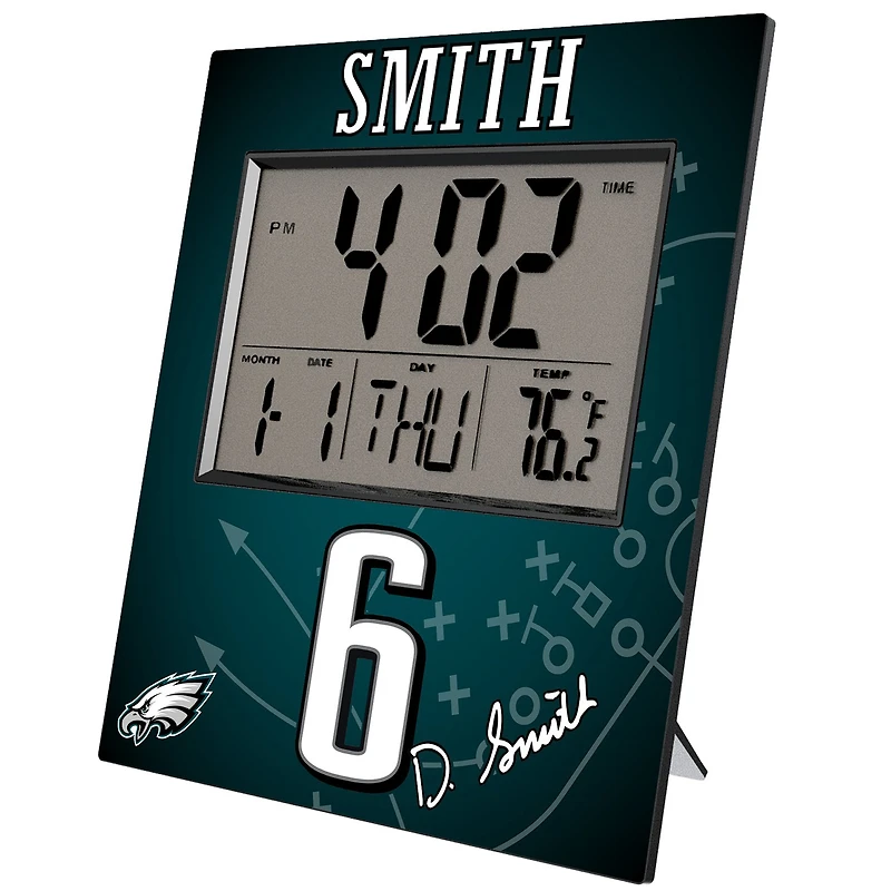 Keyscaper DeVonta Smith Philadelphia Eagles Digital Desk & Wall Clock