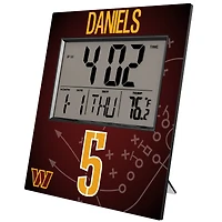 Keyscaper Jayden Daniels Washington Commanders Digital Desk & Wall Clock