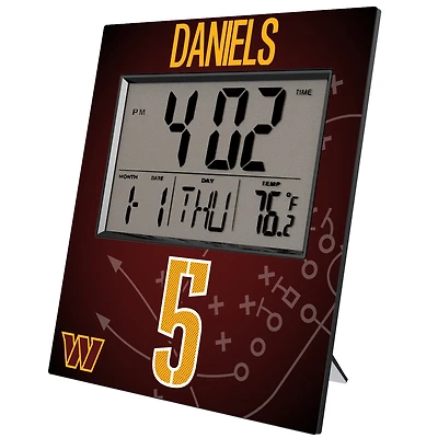 Keyscaper Jayden Daniels Washington Commanders Digital Desk & Wall Clock