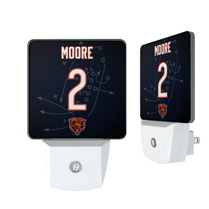 Keyscaper D.J. Moore Chicago Bears  Nightlight 2-Pack