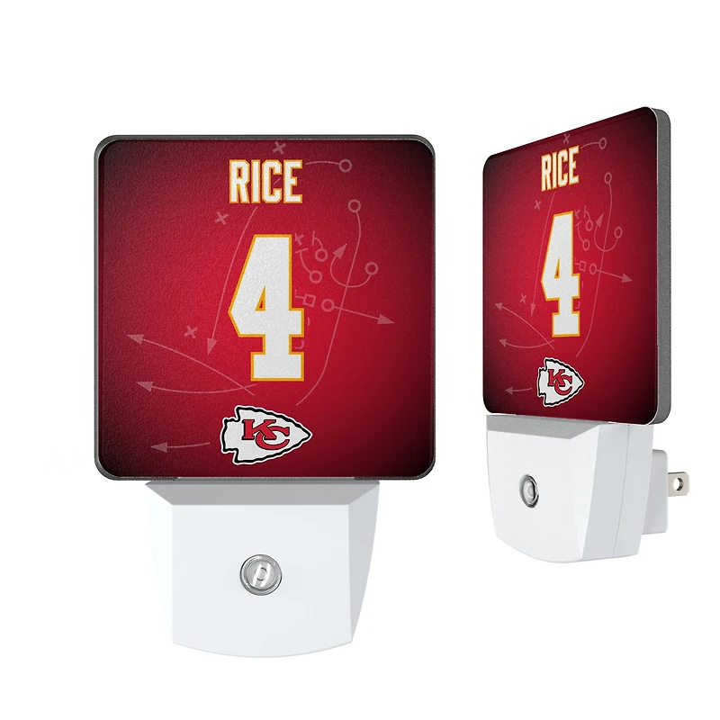 Keyscaper Rashee Rice Kansas City Chiefs  Nightlight 2-Pack
