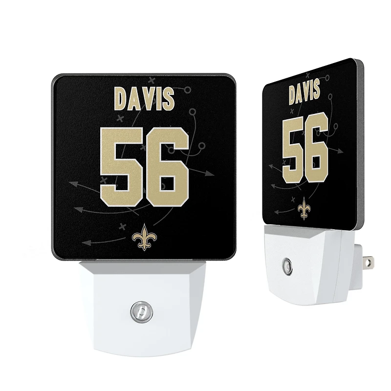 Keyscaper Demario Davis New Orleans Saints Nightlight 2-Pack