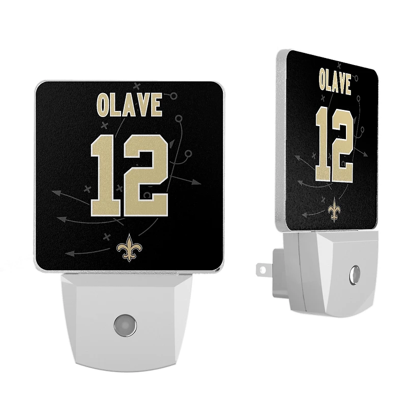 Keyscaper Chris Olave New Orleans Saints  Nightlight 2-Pack