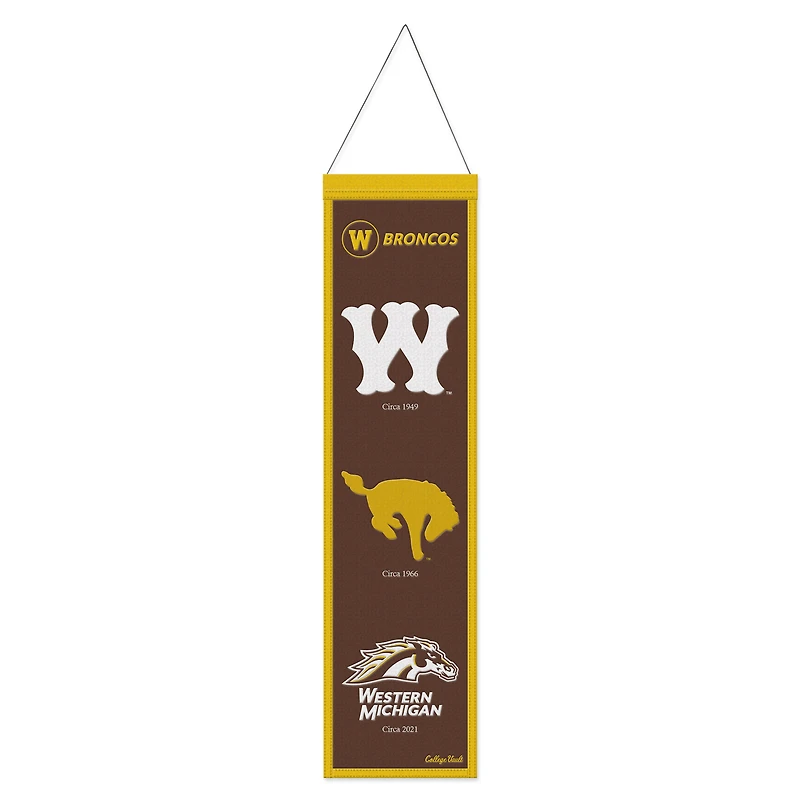 WinCraft Western Michigan Broncos 8" x 32" Wool Evolution Banner