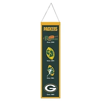 WinCraft Green Bay Packers 8" x 32" Wool Evolution Banner