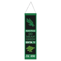 WinCraft North Texas Mean Green 8" x 32" Wool Evolution Banner