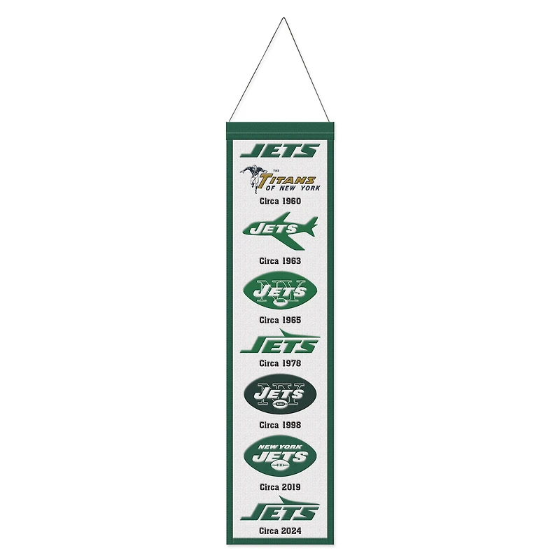 WinCraft New York Jets 8" x 32" Wool Evolution Banner