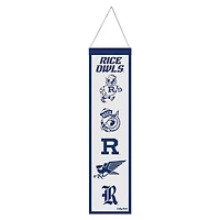 WinCraft Rice Owls 8" x 32" Wool Evolution Banner