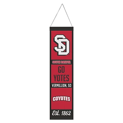 WinCraft South Dakota Coyotes 8" x 32" Wool Evolution Banner