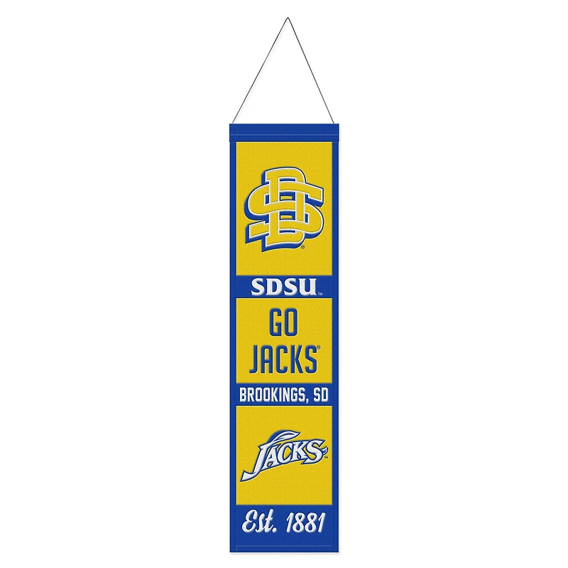 WinCraft South Dakota State Jackrabbits 8" x 32" Wool Evolution Banner
