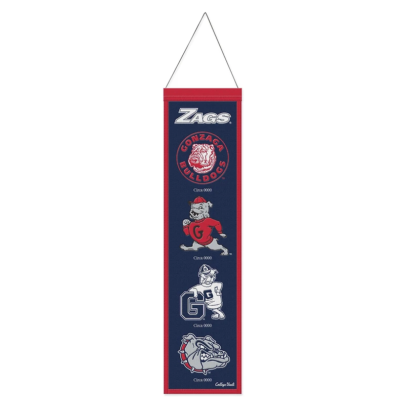 WinCraft Gonzaga Bulldogs 8" x 32" Wool Evolution Banner