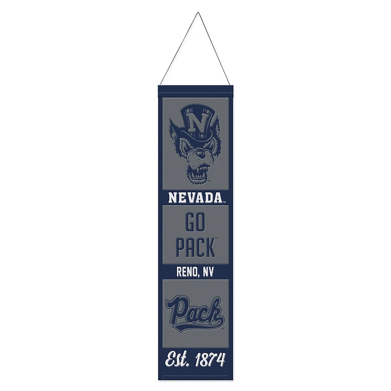 WinCraft Nevada Wolf Pack 8" x 32" Wool Evolution Banner