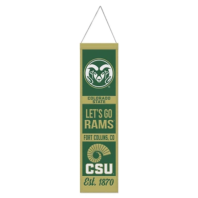 WinCraft Colorado State Rams 8" x 32" Wool Evolution Banner