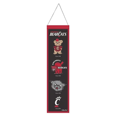 WinCraft Cincinnati Bearcats 8" x 32" Wool Evolution Banner