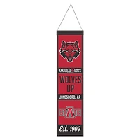 WinCraft Arkansas State Red Wolves 8" x 32" Wool Evolution Banner