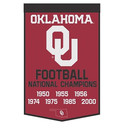 WinCraft Oklahoma Sooners 24" x 38" Wool Championship Banner