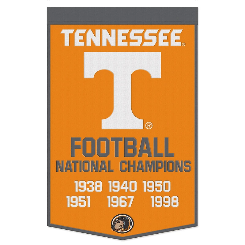 WinCraft Tennessee Volunteers 24" x 38" Wool Championship Banner