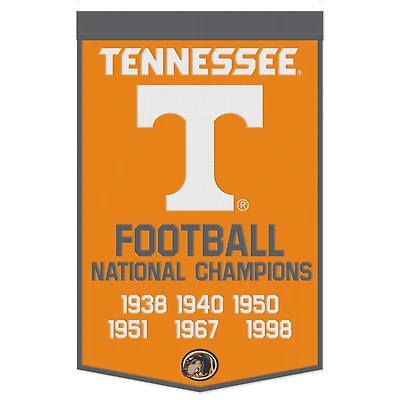WinCraft Tennessee Volunteers 24" x 38" Wool Championship Banner