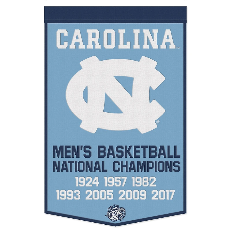 WinCraft North Carolina Tar Heels 24" x 38" Wool Championship Banner