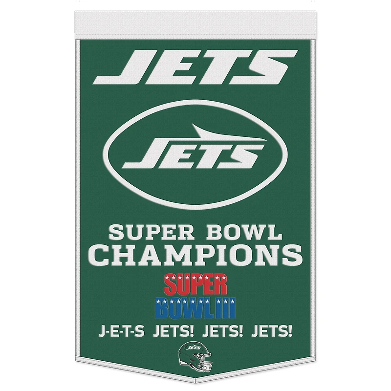 WinCraft New York Jets 24" x 38" Wool Championship Banner