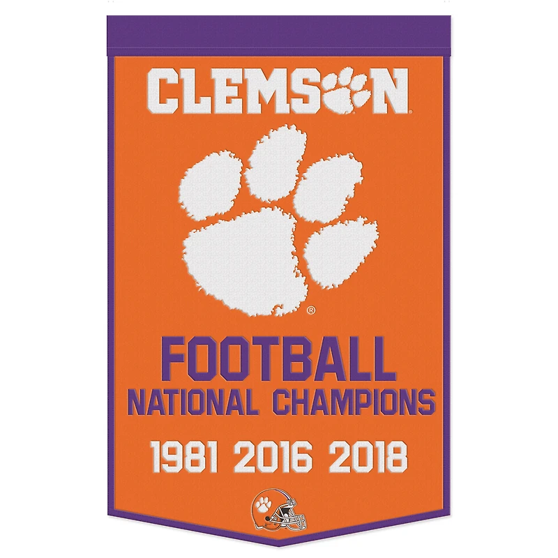 WinCraft Clemson Tigers 24" x 38" Wool Championship Banner