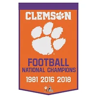 WinCraft Clemson Tigers 24" x 38" Wool Championship Banner