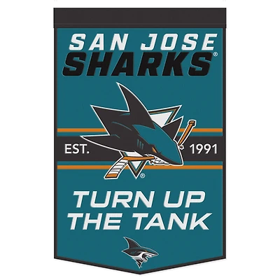 WinCraft San Jose Sharks 24" x 38" Primary Logo Banner