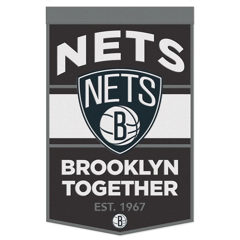 WinCraft Brooklyn Nets 24" x 38" Primary Logo Banner