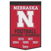 WinCraft Nebraska Huskers 24" x 38" Wool Championship Banner
