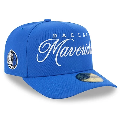 Men's New Era Blue Dallas Mavericks 2025 NBA Draft A-Frame 59FIFTY Fitted Hat