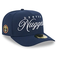 Men's New Era Navy Denver Nuggets 2025 NBA Draft A-Frame 59FIFTY Fitted Hat