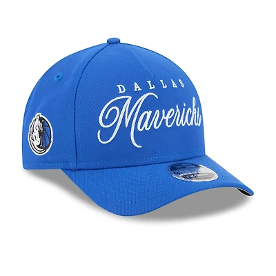Men's New Era Blue Dallas Mavericks 2025 NBA Draft M-Crown A-Frame 9FORTY Adjustable Hat