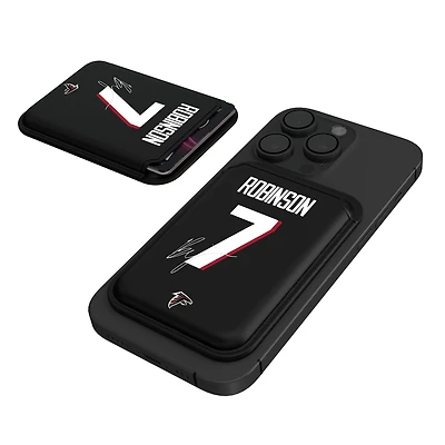 Keyscaper Bijan Robinson Black Atlanta Falcons Magnetic Credit Card Wallet