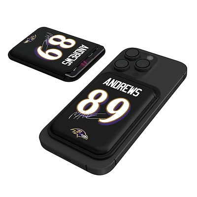 Keyscaper Mark Andrews Black Baltimore Ravens Magnetic Credit Card Wallet