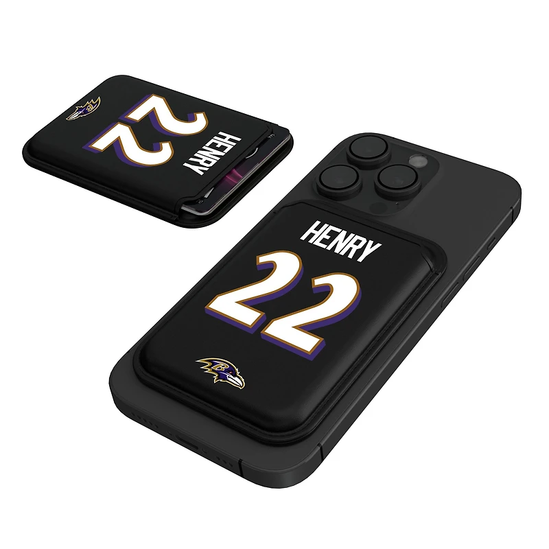 Keyscaper Derrick Henry Black Baltimore Ravens Magnetic Credit Card Wallet