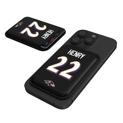 Keyscaper Derrick Henry Black Baltimore Ravens Magnetic Credit Card Wallet