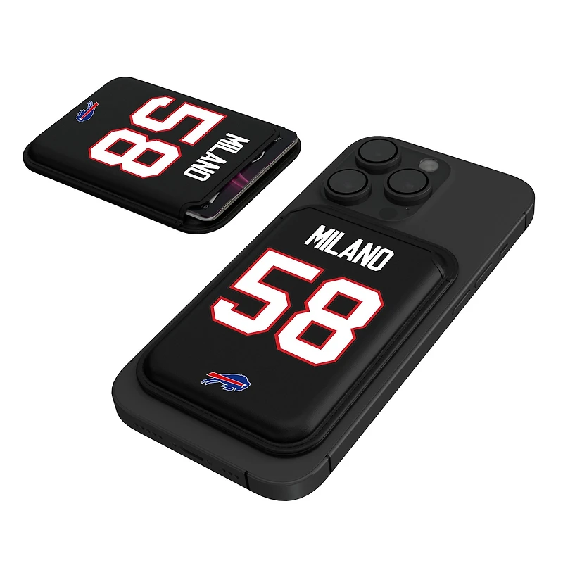 Keyscaper Matt Milano Black Buffalo Bills Magnetic Credit Card Wallet