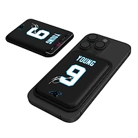 Keyscaper Bryce Young Black Carolina Panthers Magnetic Credit Card Wallet