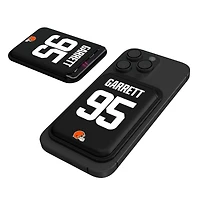 Keyscaper Myles Garrett Black Cleveland Browns Magnetic Credit Card Wallet
