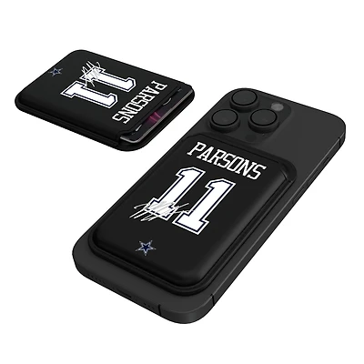 Keyscaper Micah Parsons Black Dallas Cowboys Magnetic Credit Card Wallet