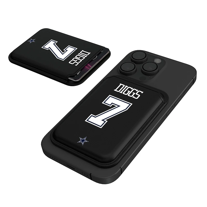 Keyscaper Trevon Diggs Black Dallas Cowboys Magnetic Credit Card Wallet