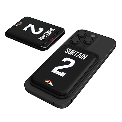 Keyscaper Pat Surtain II Black Denver Broncos Magnetic Credit Card Wallet