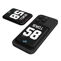Keyscaper Penei Sewell Black Detroit Lions Magnetic Credit Card Wallet
