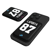 Keyscaper Sam LaPorta Black Detroit Lions Magnetic Credit Card Wallet