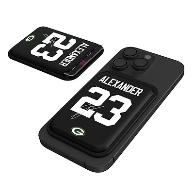 Keyscaper Jaire Alexander Black Green Bay Packers Magnetic Credit Card Wallet