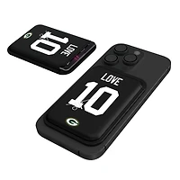 Keyscaper Jordan Love Black Green Bay Packers Magnetic Credit Card Wallet