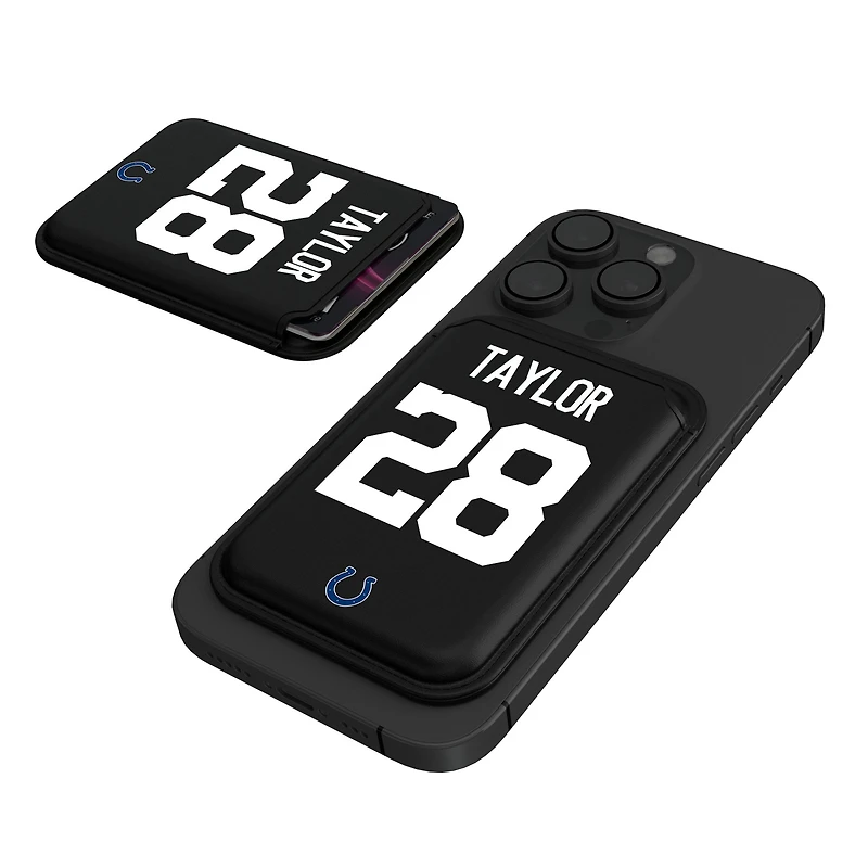Keyscaper Jonathan Taylor Black Indianapolis Colts Magnetic Credit Card Wallet